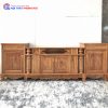 Kệ Tivi Cột Nho 2M2 Gỗ Hương Xám Hiện Đại