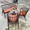 Bộ Bàn Ghế Sofa Cafe Nhiều Song Màu Nâu
