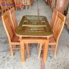 Bộ Bàn Ăn 2 Tầng Mặt Kính 4 Ghế Giá Xưởng