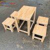Bộ Bàn Ghế Cafe Đẩu Quán Cóc Màu Tự Nhiên