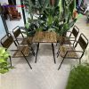 Bộ Bàn Ghế Cafe Khung Sắt Cao Cấp Kiểu Cong