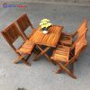 Bàn Ghế Cafe Xếp Gỗ Nhỏ Giá Xưởng
