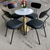 Ghế Cafe Cao Cấp Bọc Đệm Màu Đen