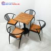 Ghế Cafe Sắt Bọc Đệm Màu Nâu Cao Cấp