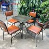 Ghế Cafe Sắt Bọc Đệm Lưng Cao