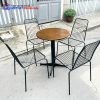 Ghế Cafe Sắt Lưng Dâu Màu Đen