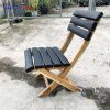 Ghế Xếp Gỗ Bọc Da