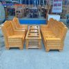 Bộ Sofa Gỗ Sồi Màu Hương Giá Xưởng