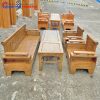 Bộ Sofa Nhỏ Gỗ Sồi Màu Óc Chó Giá Xưởng