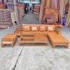 Bộ Sofa Gỗ Góc L Màu Hương Hiện Đại