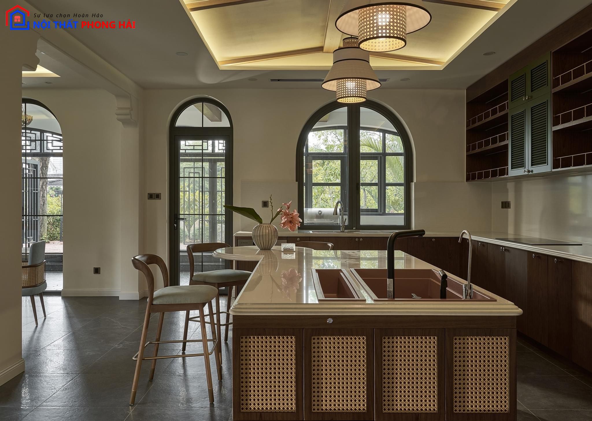 Thi công trọn gói biệt thự phong cách Đông Dương