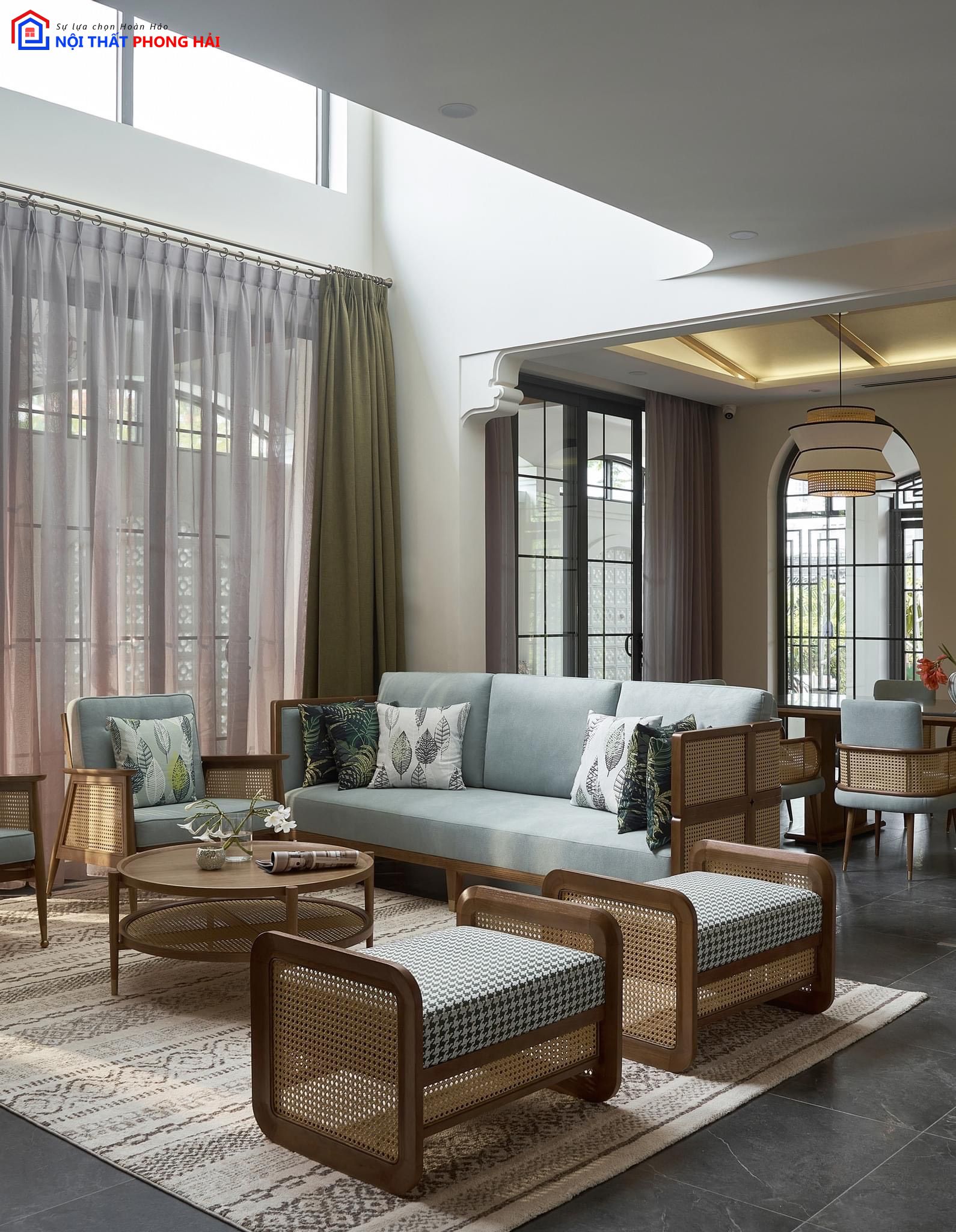 Thi công trọn gói biệt thự phong cách Đông Dương