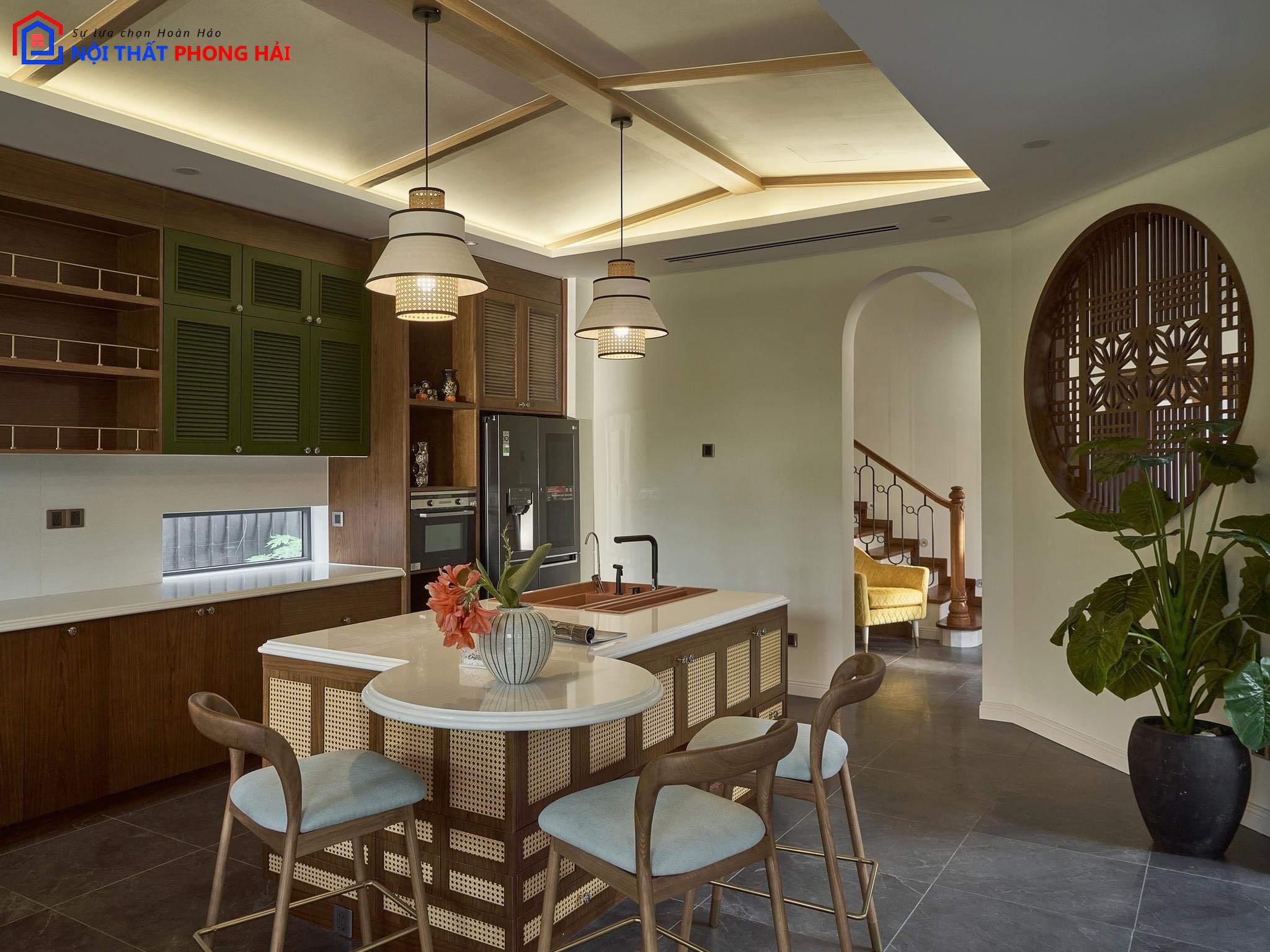 Thi công trọn gói biệt thự phong cách Đông Dương