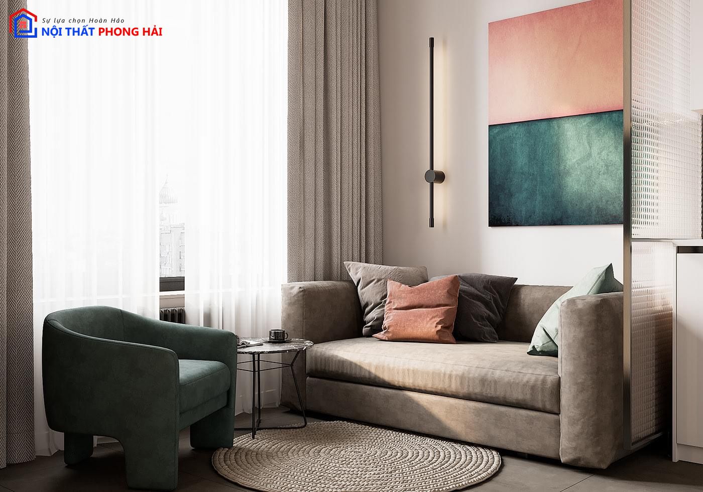 Thiết kế và thi công Căn hộ 2PN Safira Khang Điền