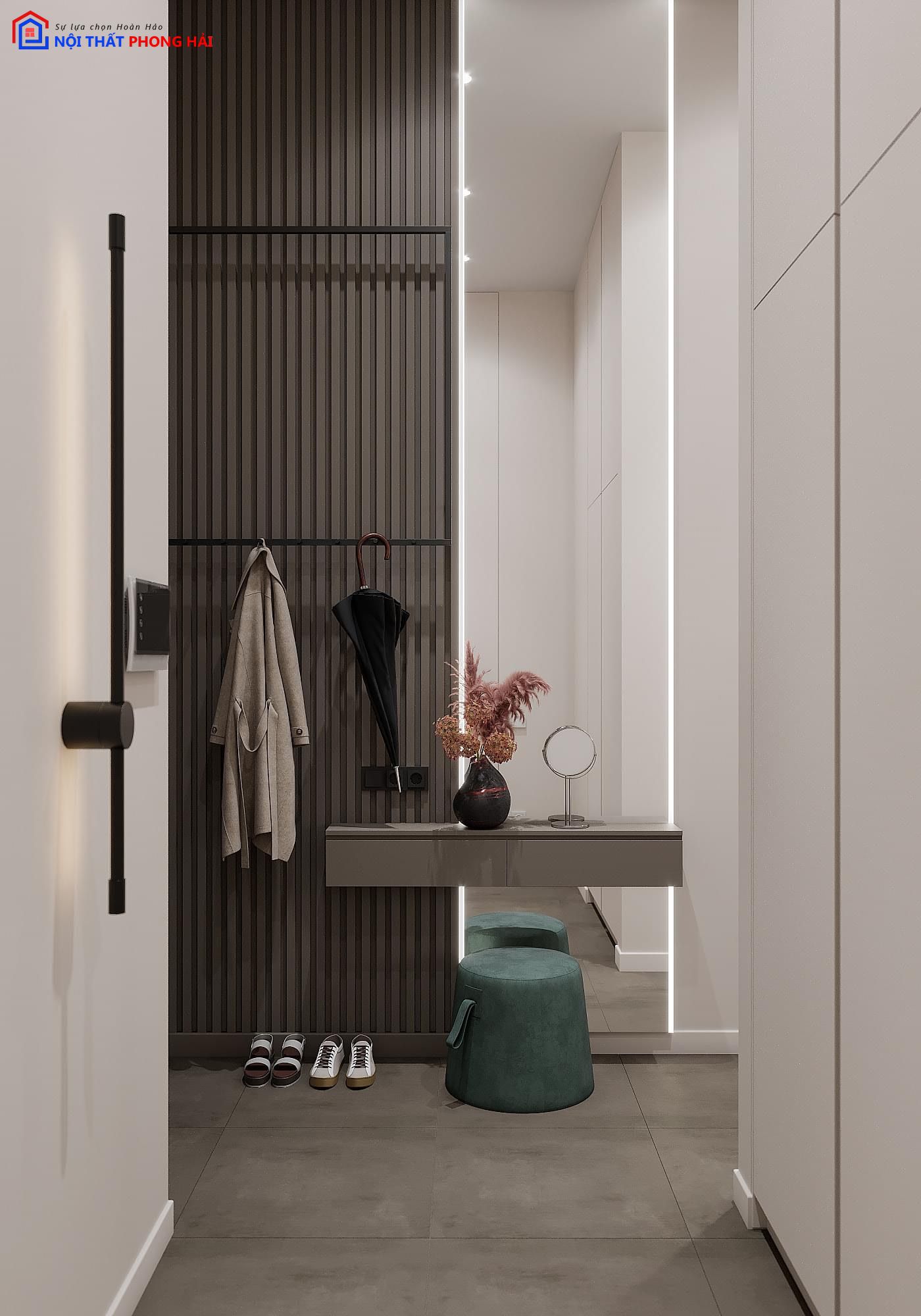 Thiết kế và thi công Căn hộ 2PN Safira Khang Điền