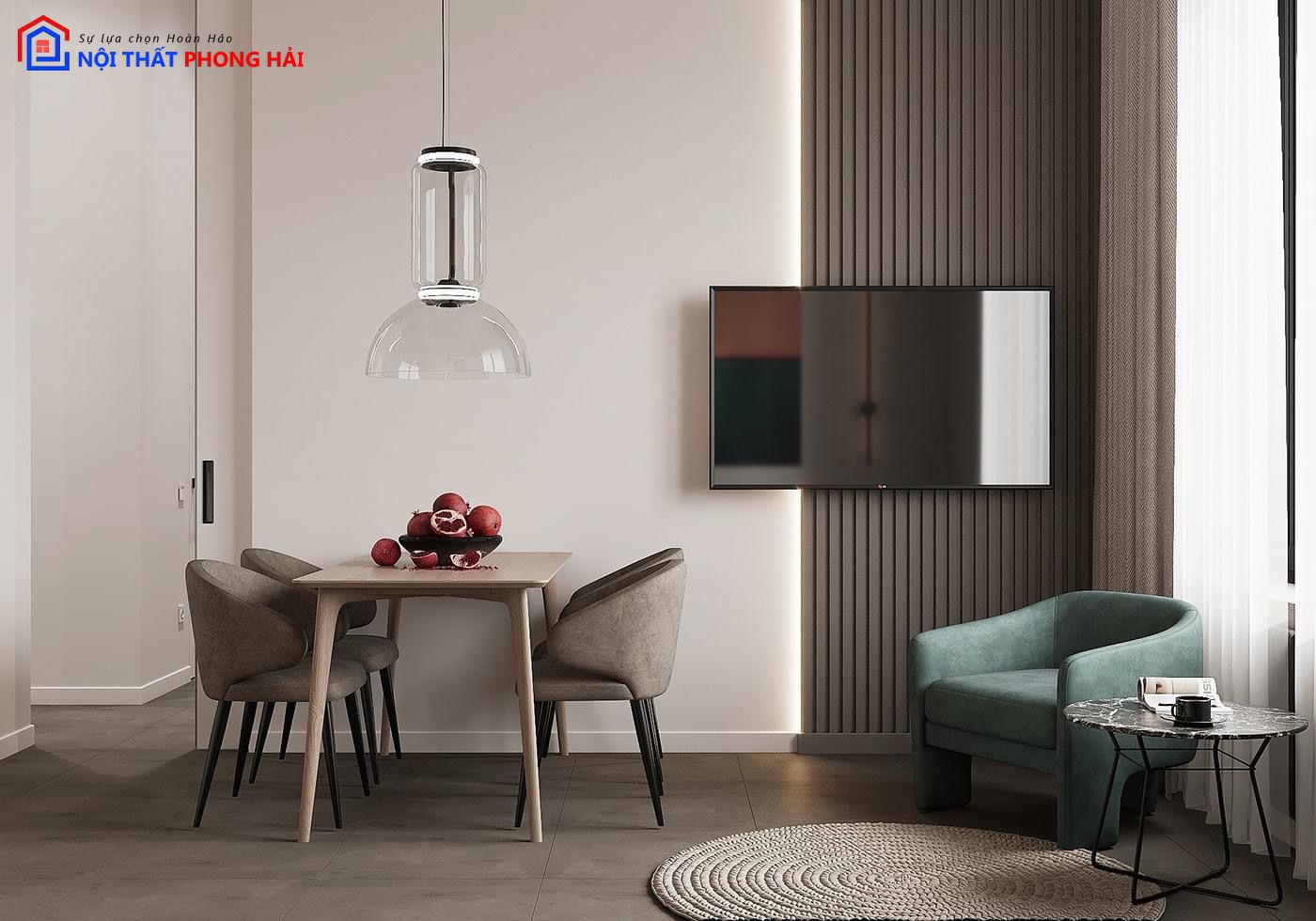 Thiết kế và thi công Căn hộ 2PN Safira Khang Điền