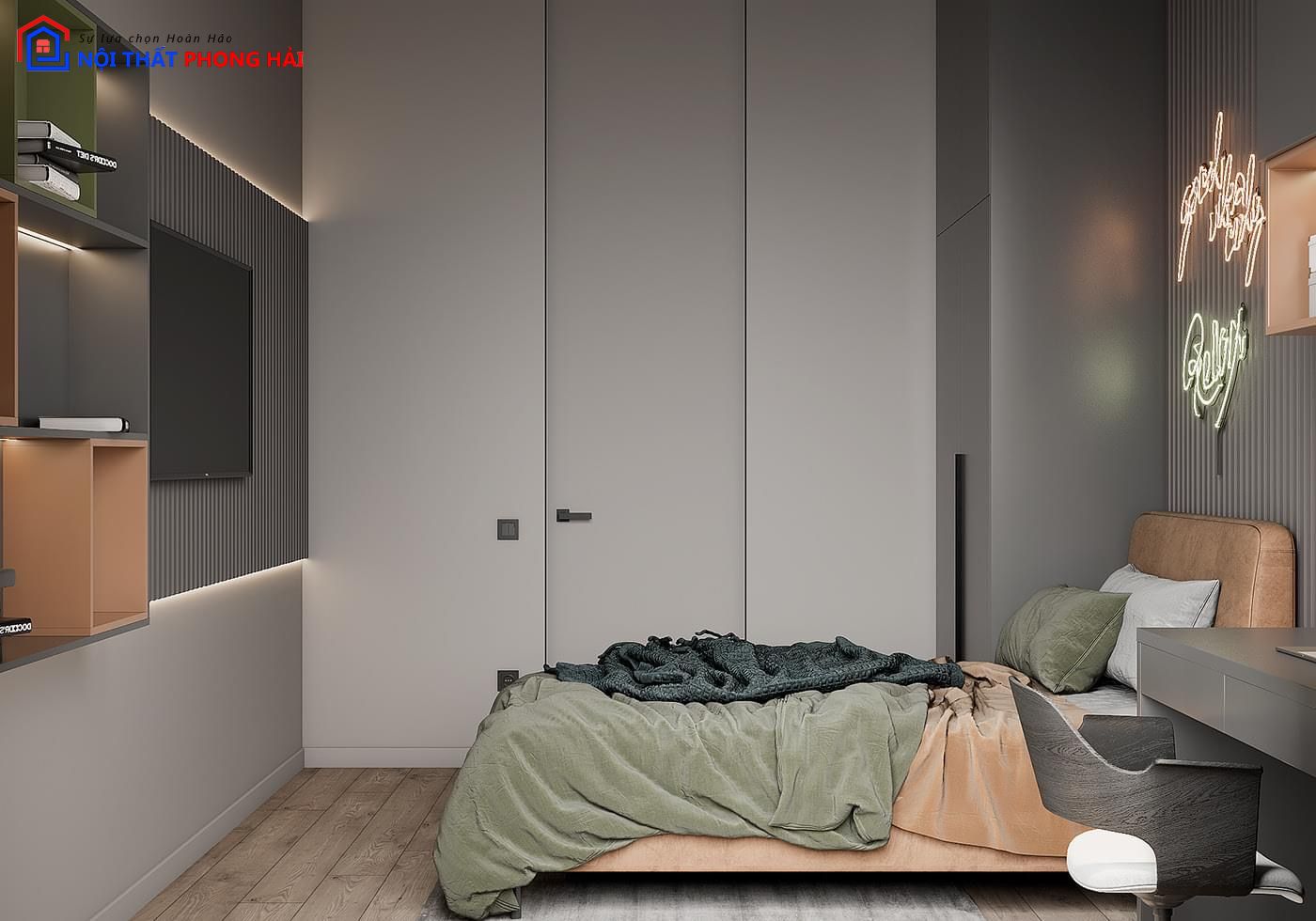 Thiết kế và thi công Căn hộ 2PN Safira Khang Điền