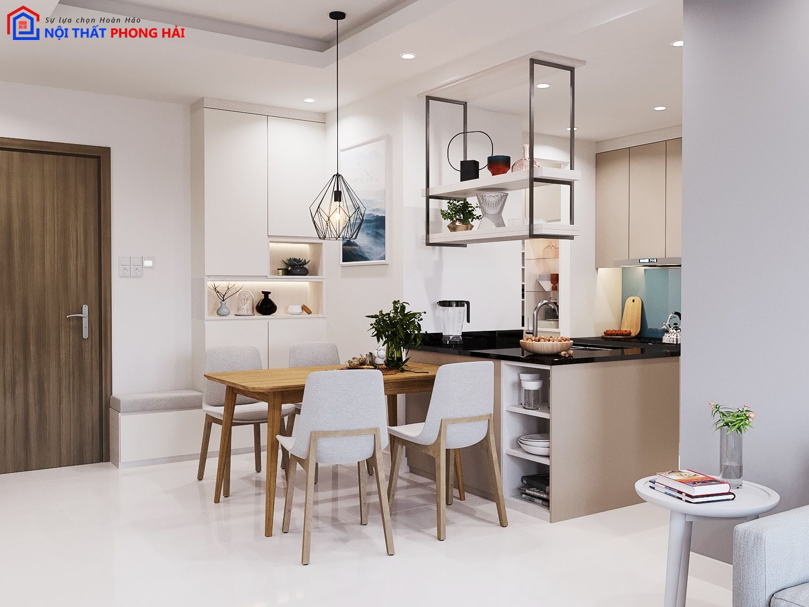 Thiet ke chung cu 2PN dep me ly