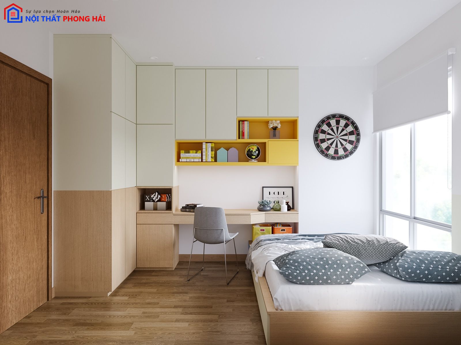 Thiet ke chung cu 2PN dep me ly