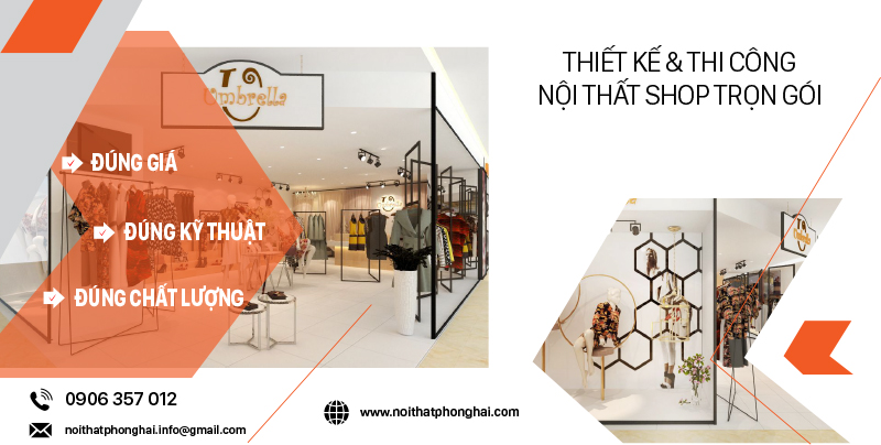 Thiết kế và thi công nội thất Shop trọn gói