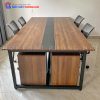 Bàn Phòng Họp Chân Sắt 1M2x2M4 Hiện Đại