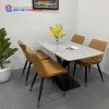 Bàn Ăn Chân X Mặt Đá 4 Ghế Loft Trám