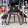 Bộ Bàn Ghế Gỗ Quán Ăn Ngoài Trời