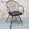 Ghế Cafe Khung Sắt Lưới Đen Có Tay Độc Đáo