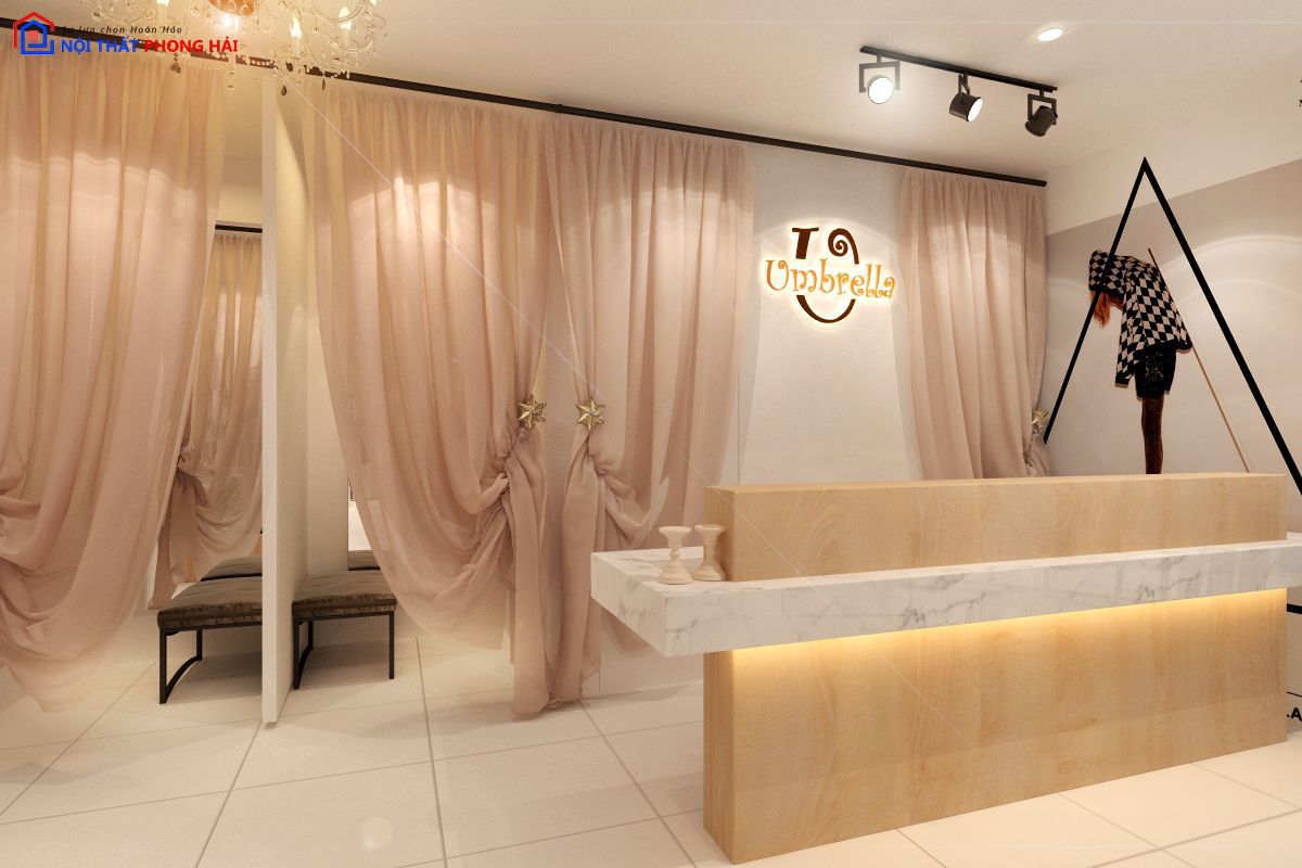 Thi công trọn gói nội thất Shop Umbrella