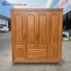 Tủ Quần Áo 4 Cánh Vòm Phủ Gõ 2M Hiện Đại