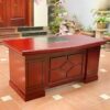 Bàn Giám Đốc Gỗ MDF Màu Đỏ Đô 1m6