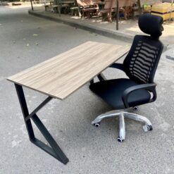 Bàn Khung Sắt 1m2 Chữ K Mặt Gỗ