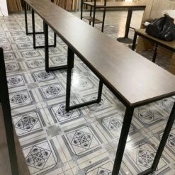 Bàn Làm Việc Màu Xám Gỗ MDF 1m6 Chân Sắt