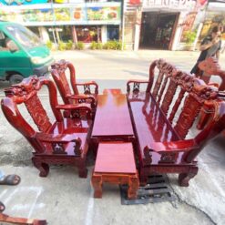Bộ Salon Gỗ Tràm Chạm Khắc Phúc Lộc Thọ 3