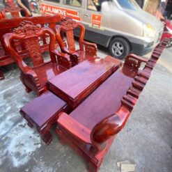 Bộ Salon Gỗ Tràm Chạm Phúc Lộc Thọ 3