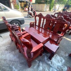 Bộ Salon Gỗ Tràm Chạm Phúc Lộc Thọ 2