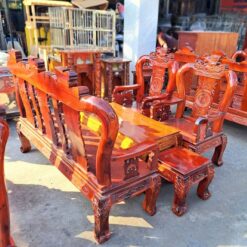 Bộ Salon Gỗ Tràm Đỉnh Nghê Màu Đỏ Cánh Gián 1