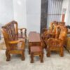 Bộ Salon Gỗ Tràm Tay 12 Màu Nâu Trầm