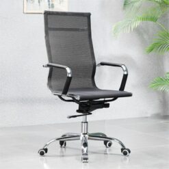 Ghế Văn Phòng Cao Cấp Lưng Lưới Khung Inox